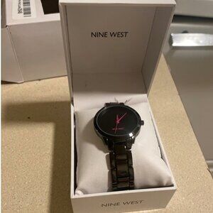 Nine West Women's Gunmetal Bracelet Watch